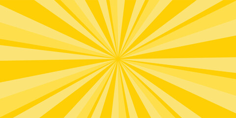 Yellow abstract background with light of sunburst. yellow starburst with halftone. sun ray retro background with flash