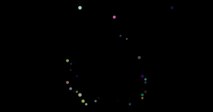 Particles Shaping Dynamic Video Outline of Cocos Keeling Islands Map