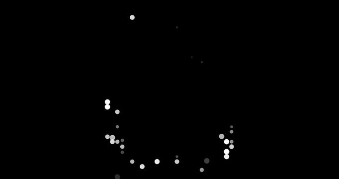 Dots Entering Abstract Motion Design for Cocos Keeling Islands Silhouette