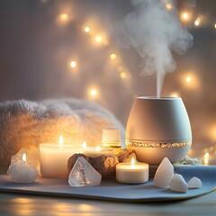 Serene Spa Aromatherapy, Candles, Diffuser, Crystals
