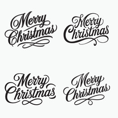 Merry Christmas Typography Text Design Vector Design.