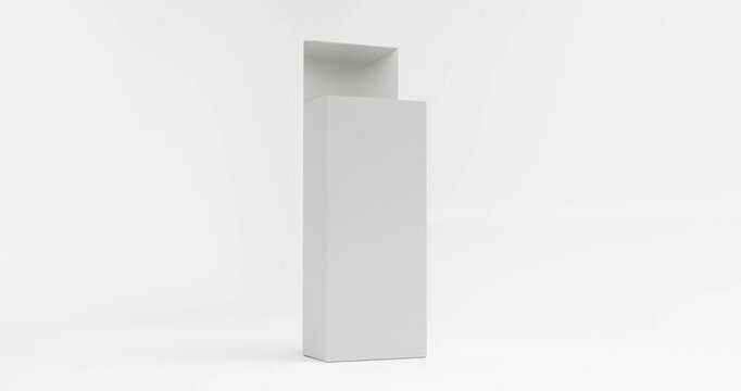 Rotating long box with lid movement