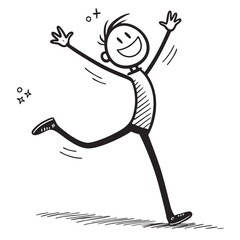 Vibrant Create Bold Stroke Stickman Dancing Backg Creative Visual