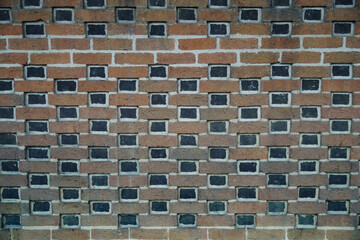Patterned brick wall background