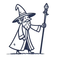 Featuring Create Bold Stroke Stickman Wizard With Staff Stunning High-Quality Stock Image