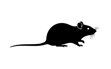 Rat Silhouette – Small Rodent Animal Vector Illustration
