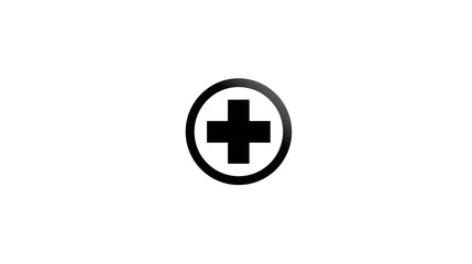 Fototapeta premium Sleek Modern Medical Flat Icon in Minimalist Vector Style with Clean Lines and Innovative Healthcare Symbolism