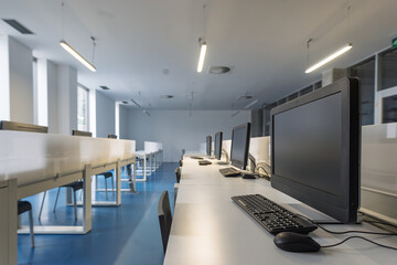 Minimalist corporate workspace with modern details.