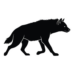 Vector art of hyena silhouette