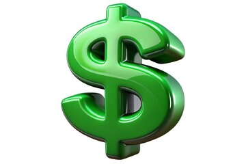 Obraz premium Shiny green dollar sign symbol representing wealth and money