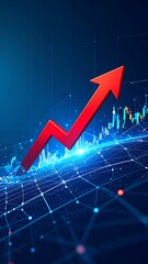 Abstract financial growth graphic
