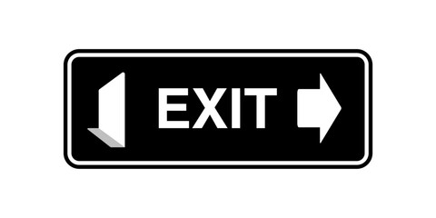 exit symbol vector isolated on transparent background