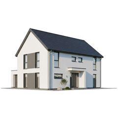 Modern house isolated on transparent background