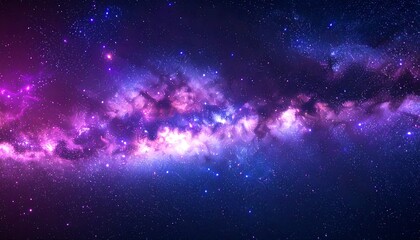 Obraz premium Vast expanse of space, vibrant nebulae