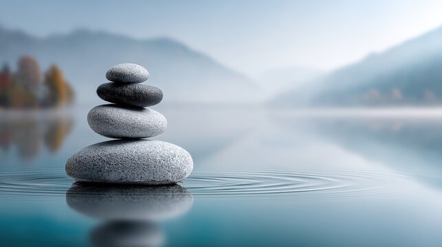 Minimalist wellness image for stress awareness campaign