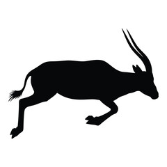 Vector art of oryx antelope silhouette