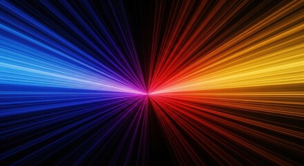 Fototapeta premium Colorful Abstract Light Burst with Radial Gradient.