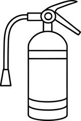 Fire extinguisher outline vector icon emergency equipment for safety and protection symbol against fire hazards preparedness and response system icon