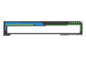 abstract flat color futuristic rectangle lower third bar name