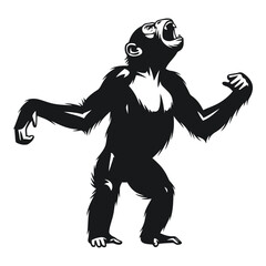 Vector art of gorilla illustration