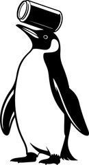 Black silhouette t-shirt design of an owl perched on a beer barrel with a frothy glass