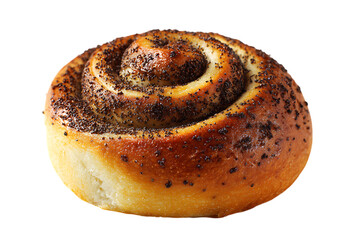 Close up of a delicious poppy seed roll.
