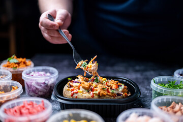 Golden Baked Smoky Grilled Potato with Sea Salt.