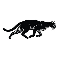Vector art of cougar running