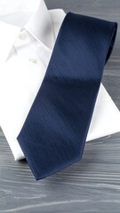 Navy tie on white shirt (1)