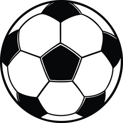 Obraz premium Football minimalist and flat logo vector illustration 