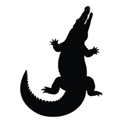 Vector art of alligator silhouette