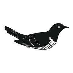 Vector art of black bird illustration