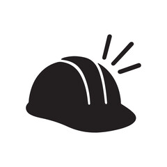 Hard Hat Alert Icon — Construction Safety Reminder Symbol