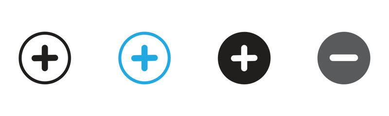 Plus and minus icons for adding or removing items