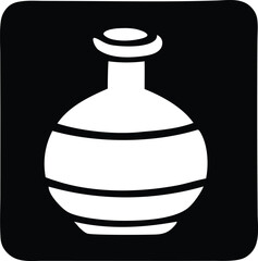 Fototapeta premium Classic white ceramic vase with rounded body and narrow neck symbolizing elegance and timeless design for home decor and interior concepts