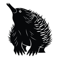 Vector art of echidna silhouette