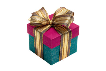 Obraz premium Gift box with gold ribbon, present, surprise