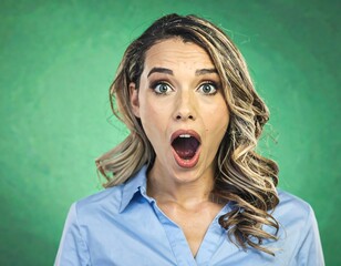 Woman with a surprised expression