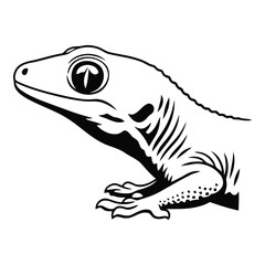 Vector art of gecko head