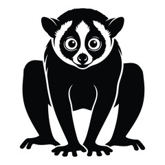 Vector art of slow loris sitting