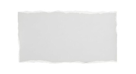 Fototapeta premium Blank torn paper, white background, isolated ripped paper edge for design