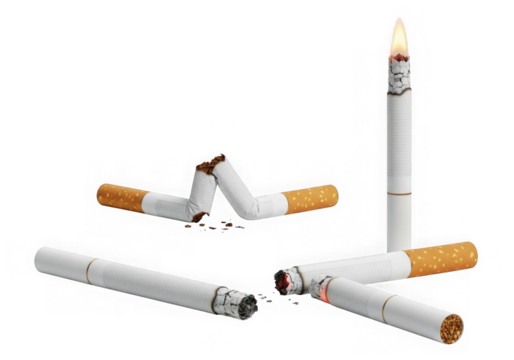 Cigarette art isolated on transparent background