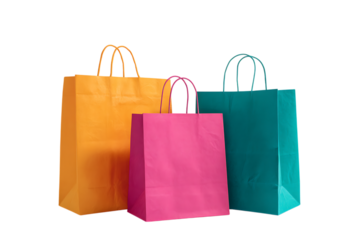 Colorful shopping bags on black background