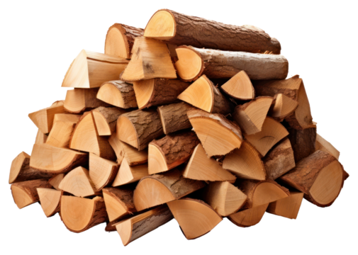 PNG Pile of firewood lumber white background deforestation.