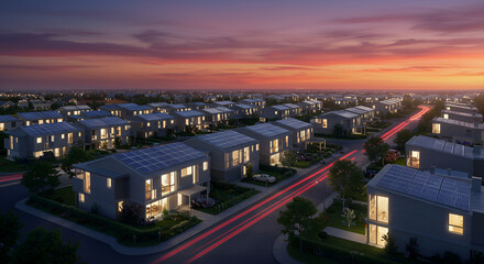 Fototapeta premium sunset over the city