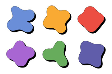 Vibrant and colorful abstract shapes 