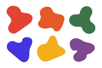 Abstract shapes in various vibrant colors