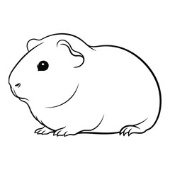 Vector art of guinea pig illustration