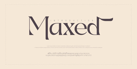 Maxed Modern minimal abstract alphabet fonts. Typography technology, electronic, movie, digital, music, future, logo creative font. vector illustration
