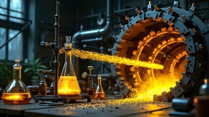 Indoor experimental scene of gear device